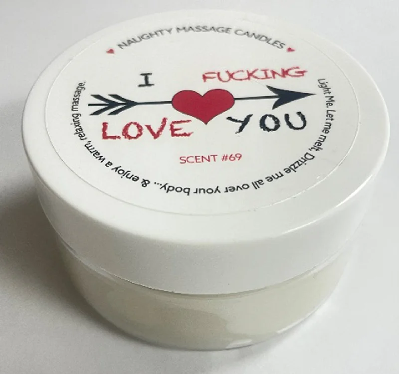 lubricant for redemption games-I F-Ing Love You Massage Candle - Madagascar  Vanilla 1.7 Oz