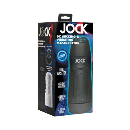 USB pleasure device-Jock 9X Sucking & Vibrating Masturbator White