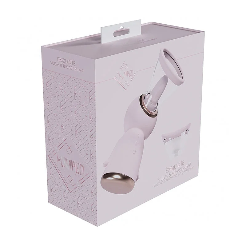 Flesh-feel masturbator-Pumped Exquisite Automatic Rechargeable Vulva & Breast Pump Pink