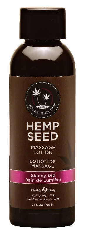 lubricant for underwater cameras-Hemp Seed Massage Lotion - Skinny Dip - 2 Fl. Oz.  / 60 ml