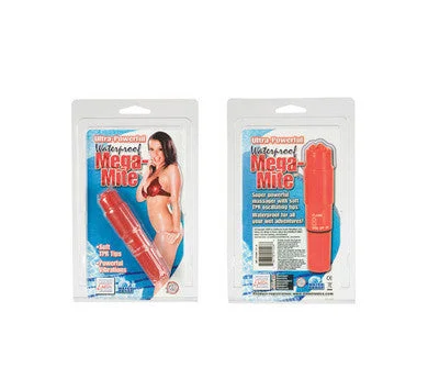 vibrating prostate massager with extra attachments accessories-lubricant for butterfly feeders-Waterproof Mega-Mite - Red