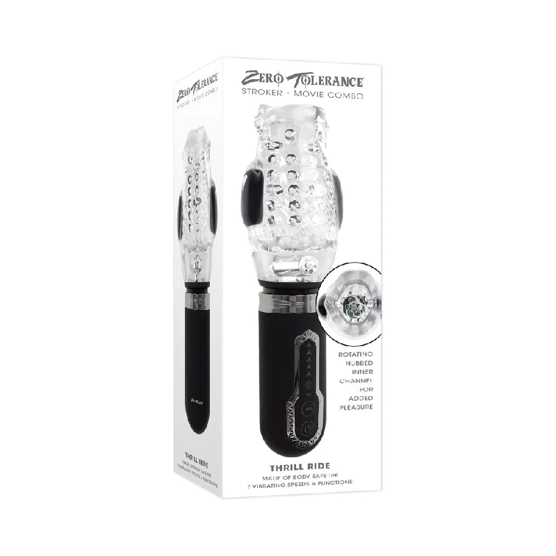 Electric stroking sleeve-Zero Tolerance Thrill Ride Black/Clear