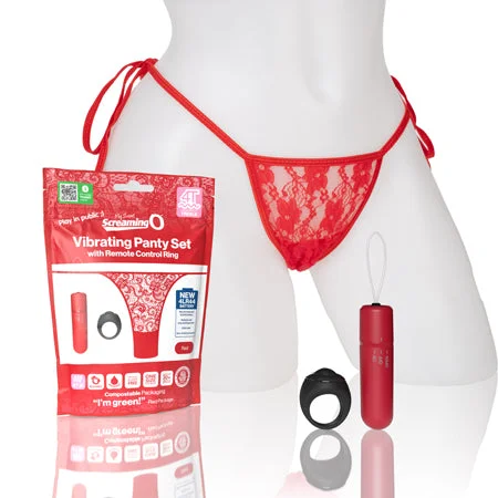 Ergonomic stroking device-Screaming O My Secret Screaming O 4T Panty Vibe Red