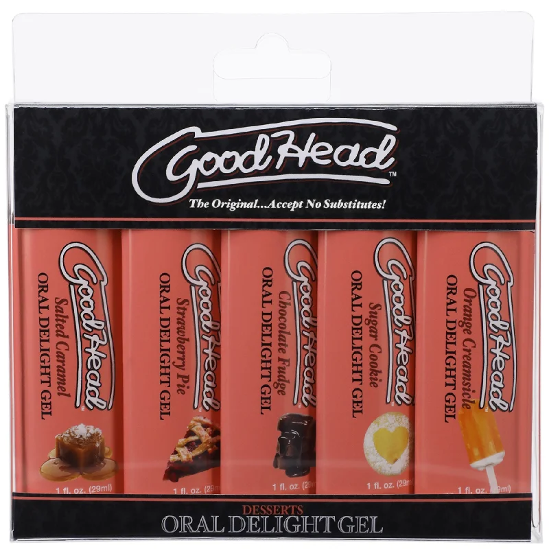 lubricant for basketball hoops-Goodhead - Oral Delight Gel - Dessert - 5 Pack - 1 Fl. Oz.