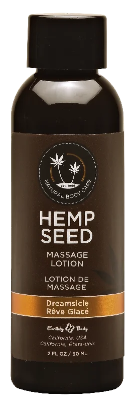 lubricant for snorkel valves-Hemp Seed Massage Lotion - Dreamsicle - 2 Fl. Oz. / 60 ml