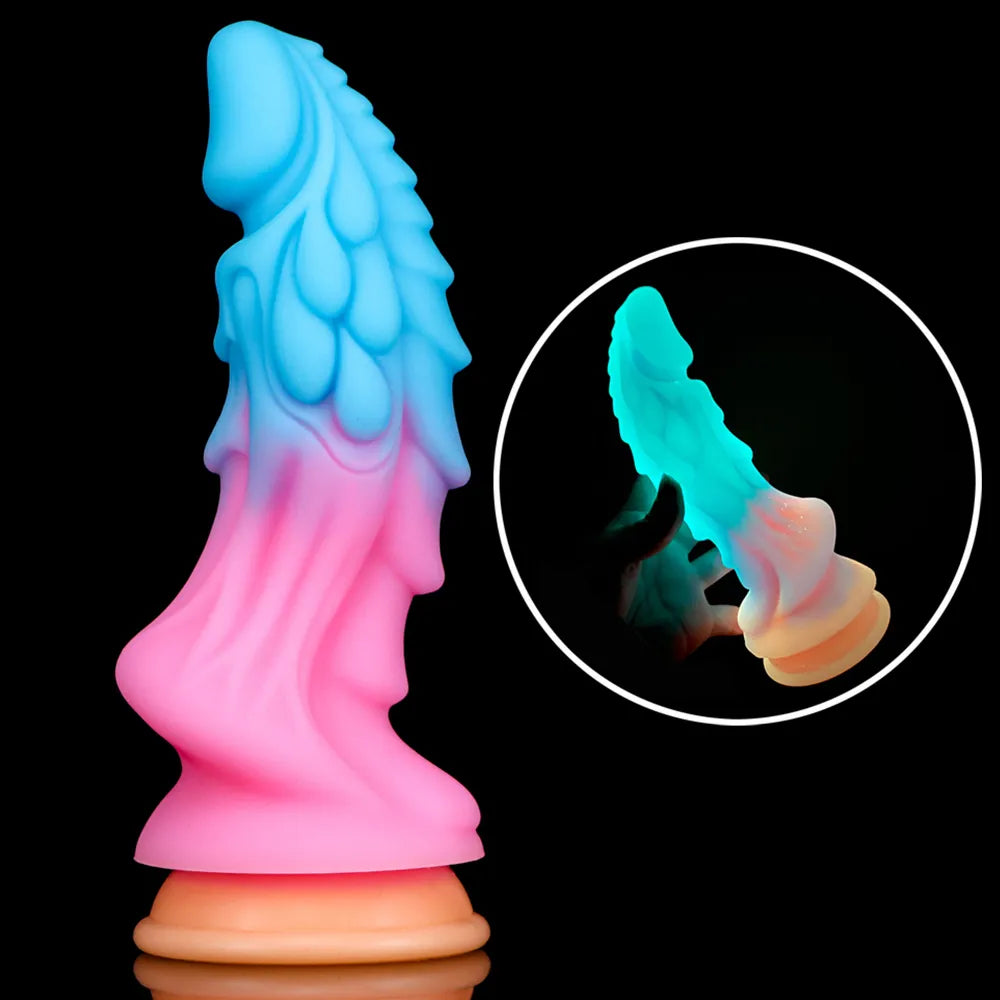 Cobalt dildo-Huge Dragon Monster Luminous Penis Dildo