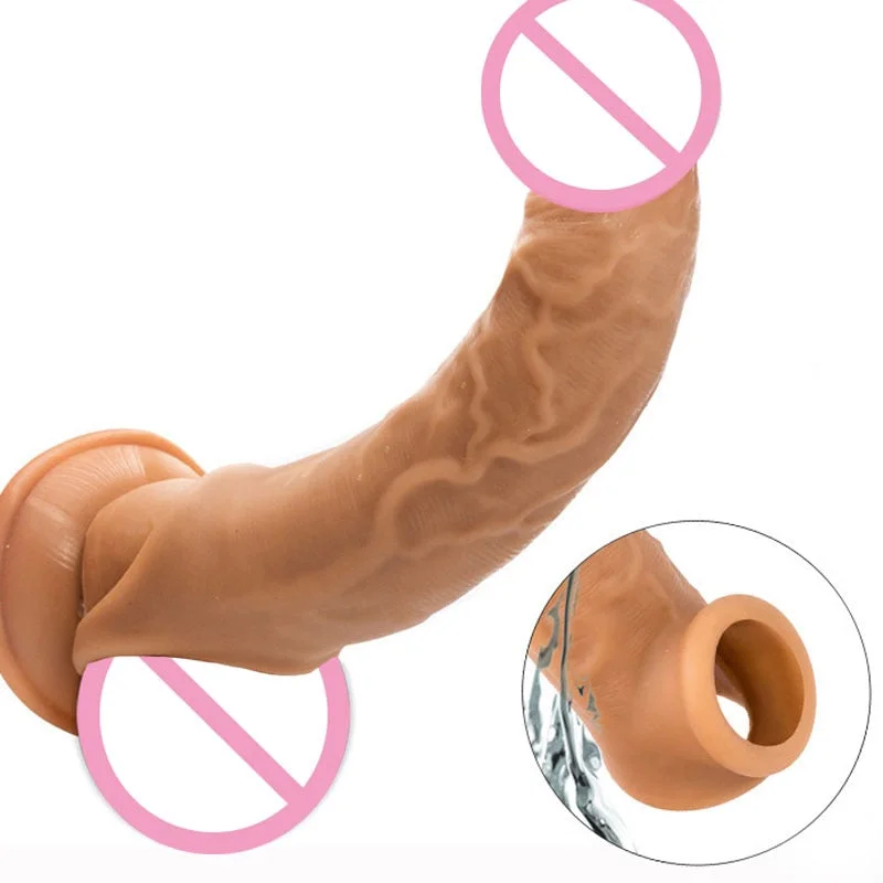 Surgical-grade dildo-Slave Sleeve Reusable Condoms Dildo