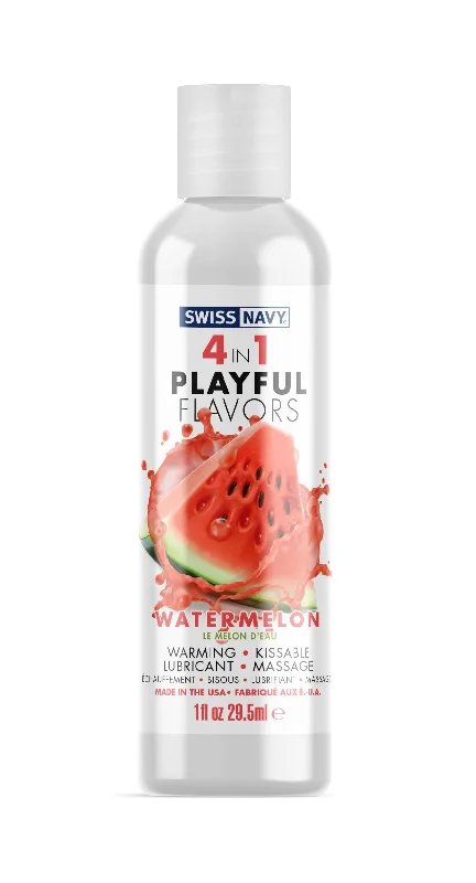 lubricant for oar locks-Swiss Navy 4-in-1 Playful Flavors - Watermelon 1  Oz