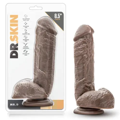 Wired dildo-Blush Dr. Skin Mr. D Realistic 8.5 in. Dildo with Balls & Suction Cup Brown