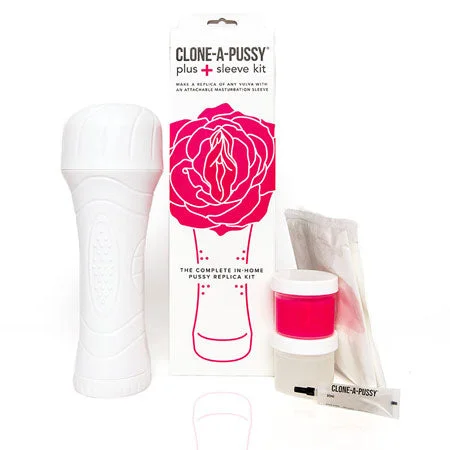 Adjustable pleasure sleeve-Clone-A-Pussy Plus Sleeve DIY Casting Kit Hot Pink