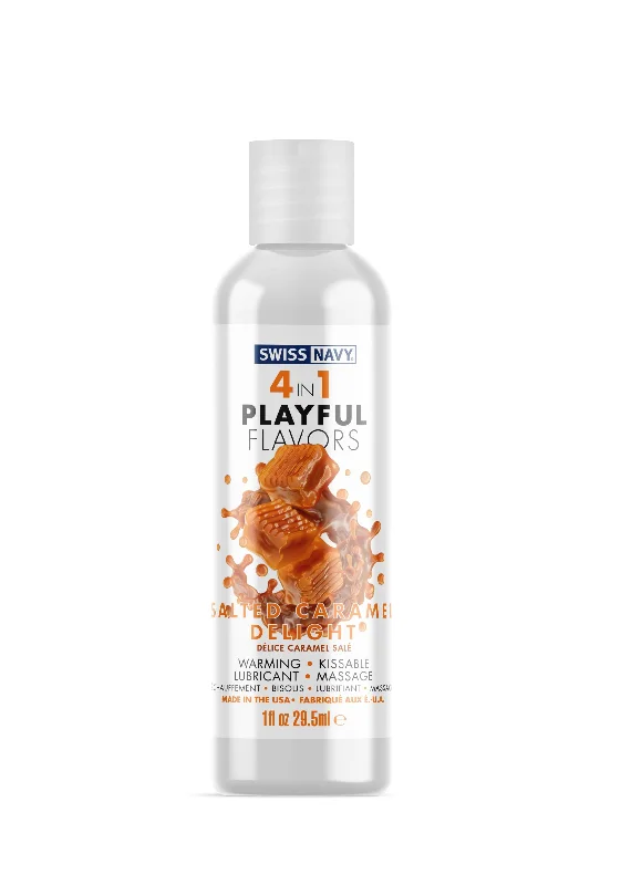 lubricant for kayak rudders-Swiss Navy 4-in-1 Playful Flavors - Salted Caramel Delight - 1 Fl. Oz.