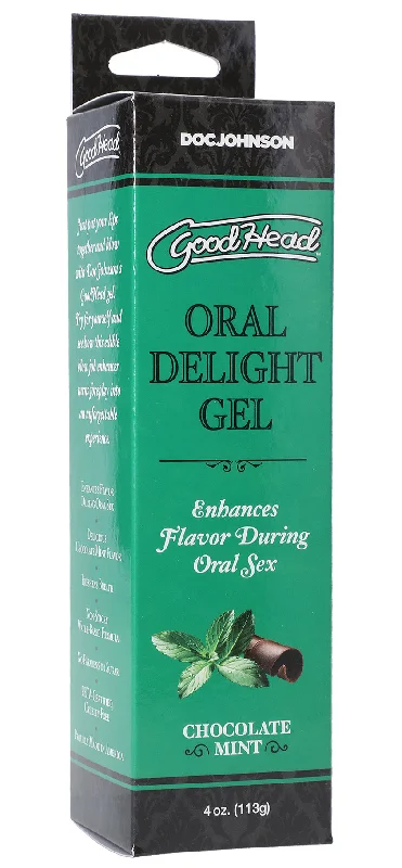 lubricant for inflatable slides-Goodhead - Oral Delight Gel - Chocolate Mint - 4  Oz.