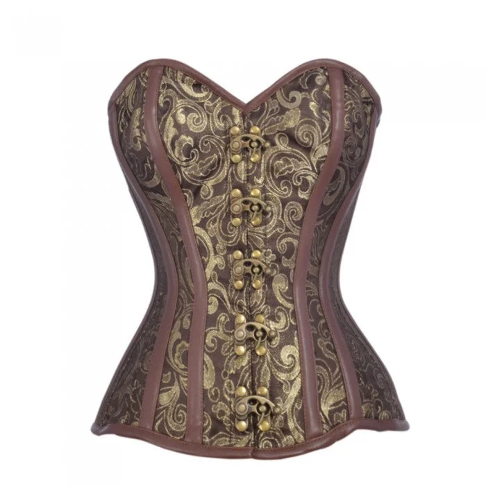 corset with asymmetrical stitching-Carbonero Custom Made Corset