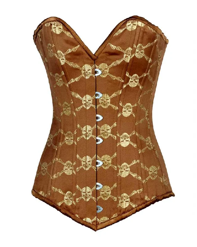 corset with floral accents-Jacquelin Longline Waist Training Corset