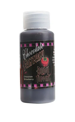 vibrating plug for sexual wellness accessories-lubricant for fish finders-Chocolate Fantasy Body Topping 1 fl. oz. - Chocolate Strawberry