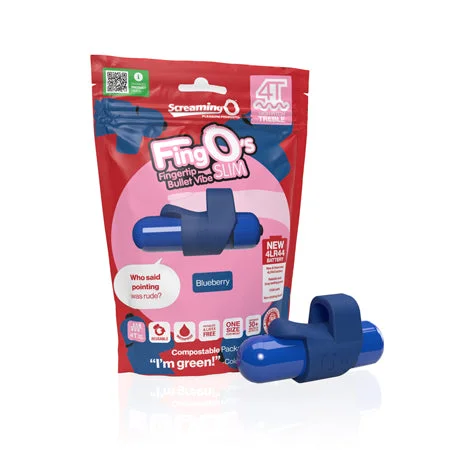 Next-gen stimulation toy-Screaming O 4T FingO Slim Blueberry