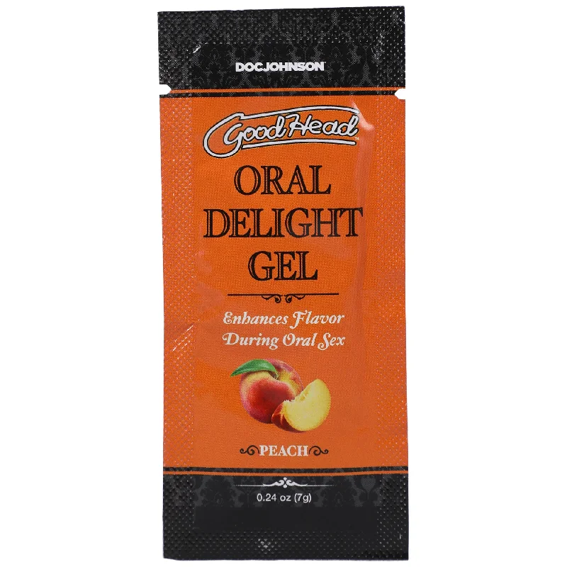 lubricant for revolver cylinders-Goodhead - Oral Delight Gel - Peach - 0.24 Oz