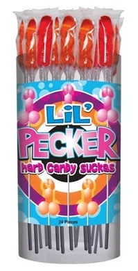 sex toy for sensitive skin accessories-lubricant for farm gates-Lil Pecker Hard Candy Suckers - 24 Pieces Display