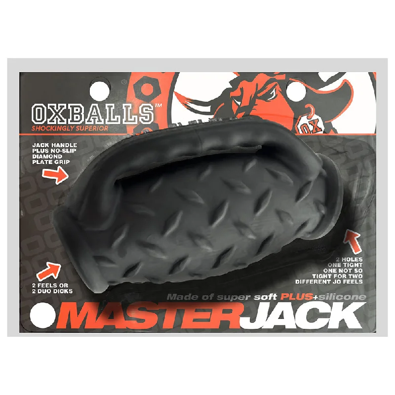 Advanced stroking device-OxBalls Masterjack Double Penetration Jo Black Ice