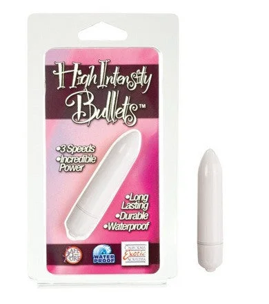 vibrating sex toy with adjustable speed accessories-lubricant for sewing scissors-High Intensity Bullets - White