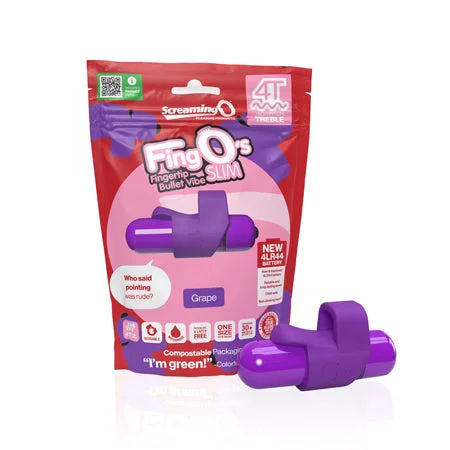 Sleek stimulation sleeve-Screaming O 4T FingO Slim Grape