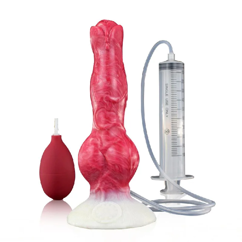 Growable dildo-Luna - 8 Inch Squirting Dildo - Dog Dildo - Knot Dildo