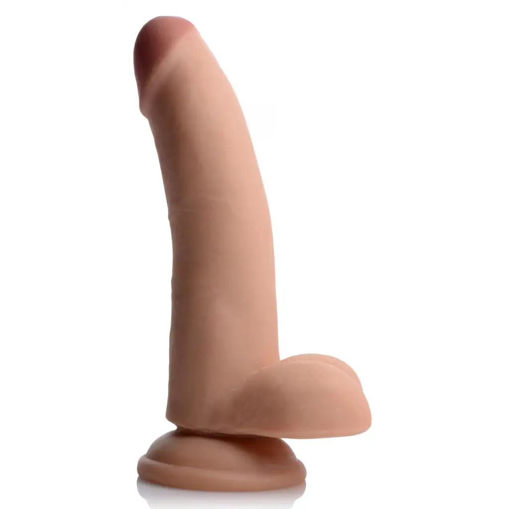 Glazed dildo-Usa Cocks 8in Ameriskin Dildo Light(out Beg Sep)