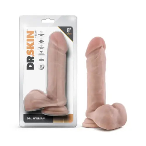 Goblin dildo-Blush Dr. Skin Dr. William 8 in. Dildo with Balls Beige