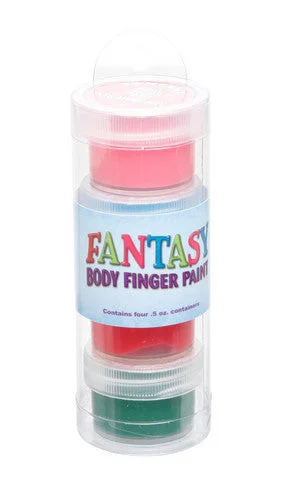 body-safe vibrating dildo for couples accessories-lubricant for tripods-Fantasy Body Finger Paint 4 Pack Tube