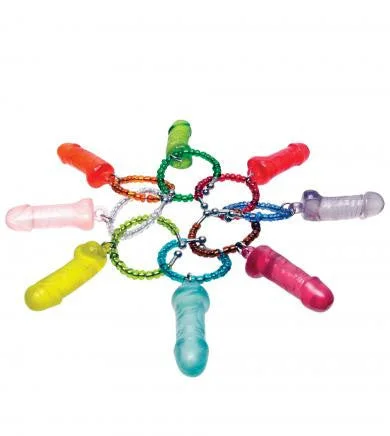 vibrating toy for G-spot stimulation accessories-lubricant for skate sharpeners-Bachelorette Party Dicky Wine Charms