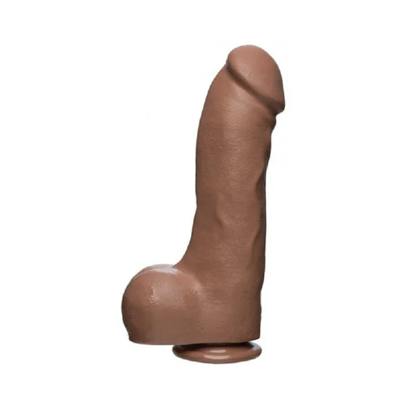 Pro-grade dildo-The D The Master D 12 inches Dildo with Balls Tan