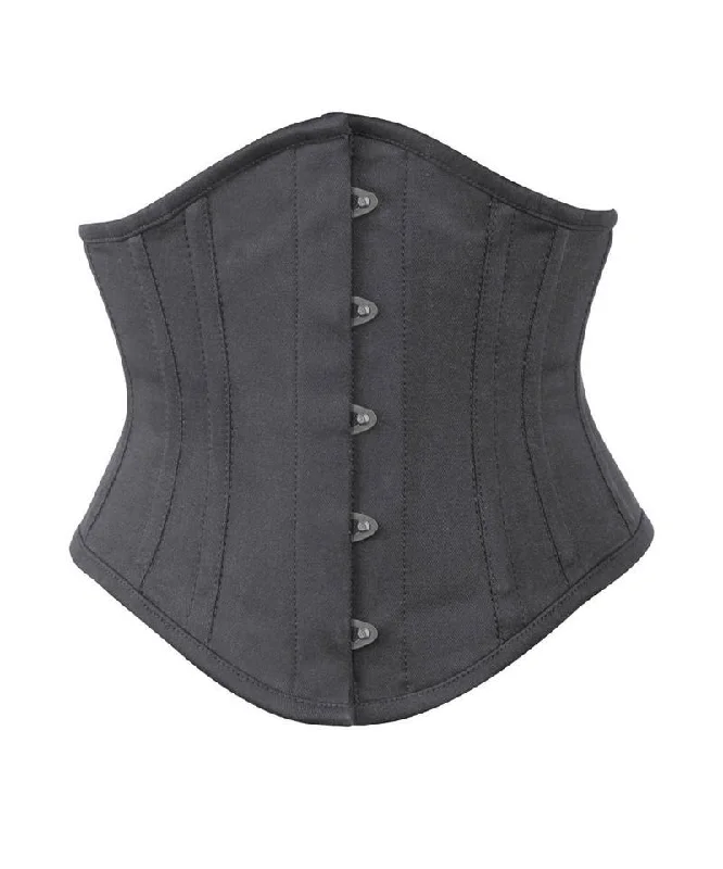 corset with metallic embroidery-Nahia Corset Waist Shaper in 100% Cotton