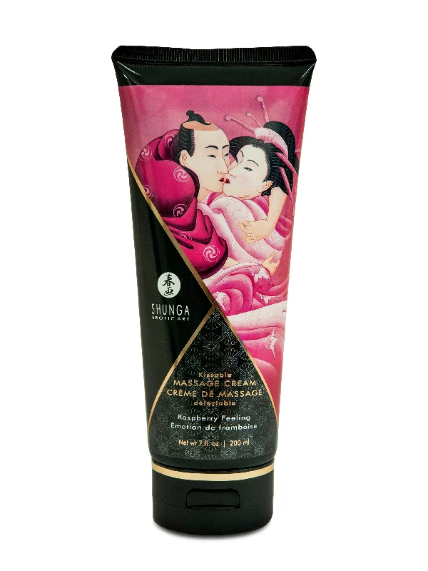 lubricant for target stands-Kissable Massage Cream - Raspberry Feeling - 7  Fl. Oz. / 200 ml