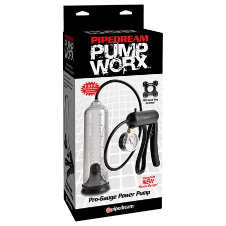 Flexible stroking sleeve-Pipedream Pump Worx Pro-Gauge Power Pump Clear/Black