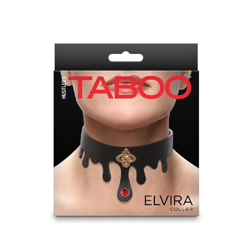 Textured gadget sleeve-Hustler Taboo Elvira Collar Black