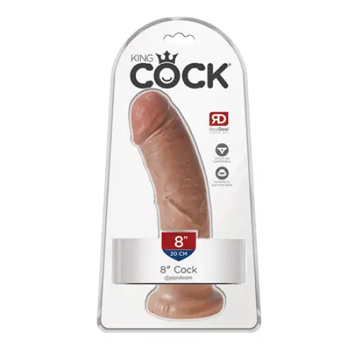 Chartreuse dildo-Pipedream King Cock 8 in. Cock Realistic Dildo With Suction Cup Tan