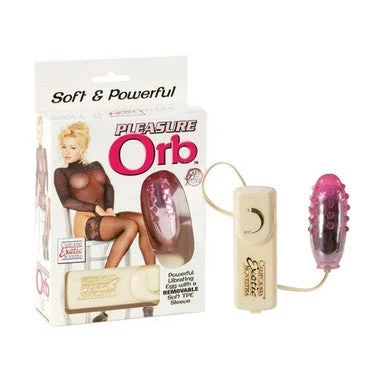 anal toy cleaning solution accessories-lubricant for carnival games-Pleasure Orb Vibrating Egg - Pink