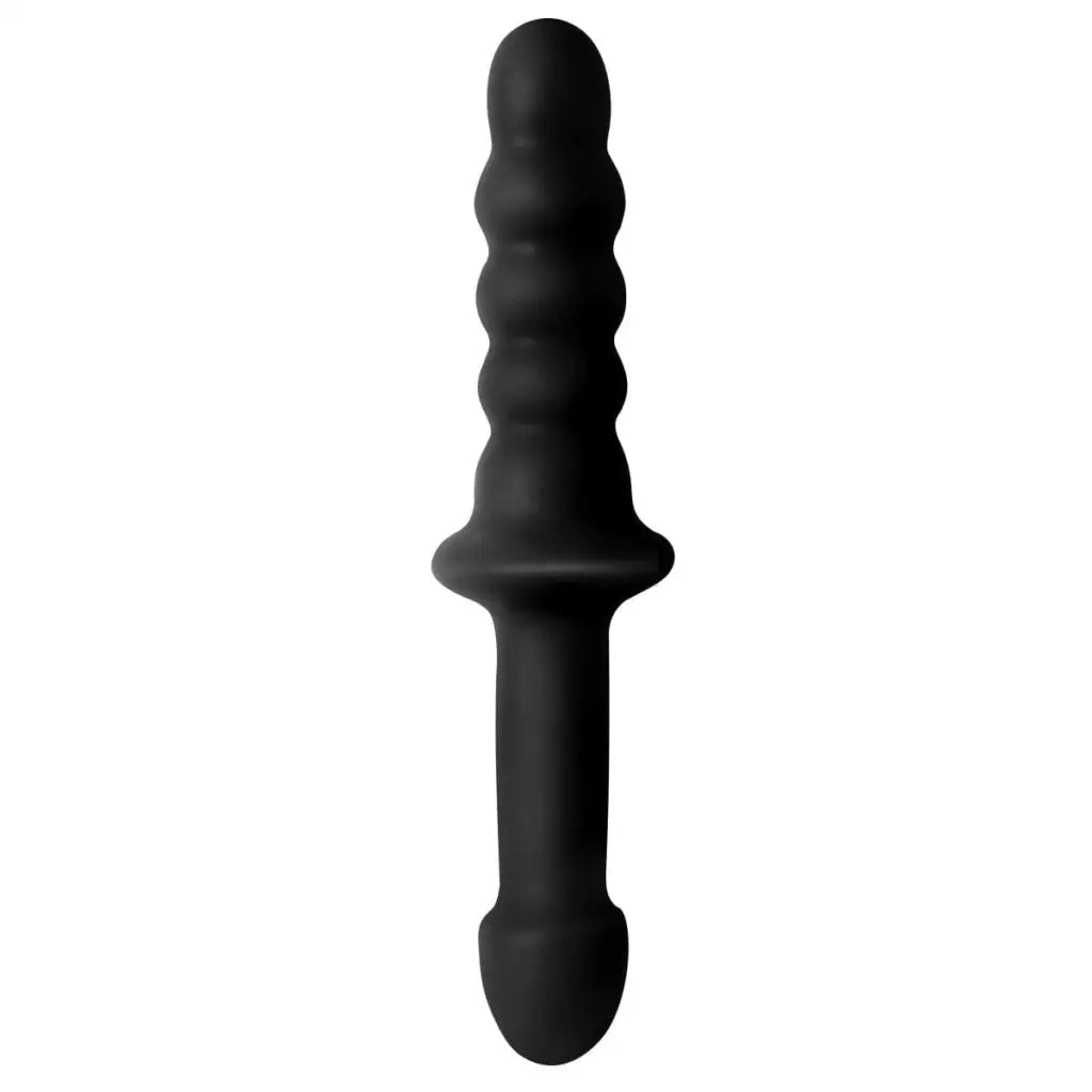 Orchid dildo-Curve Toys Rooster Jackhammer XL 11.5 in. Rippled Dildo with Insertable Handle Black