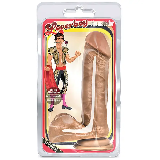 Bare-bones dildo-Blush Loverboy The Matador Realistic 8 in. Dildo with Balls & Suction Cup Tan