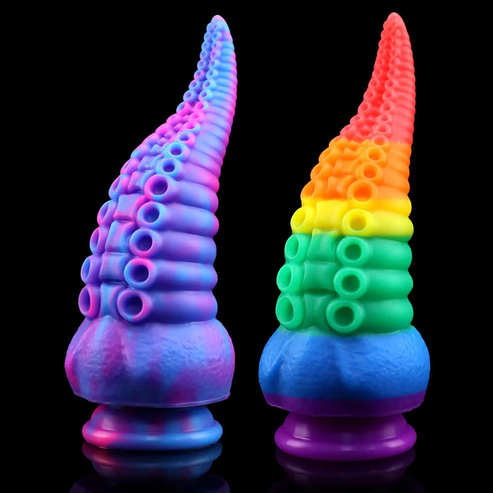 Beige dildo-Huge Octopus Tentacle Animal Silicone Dildo