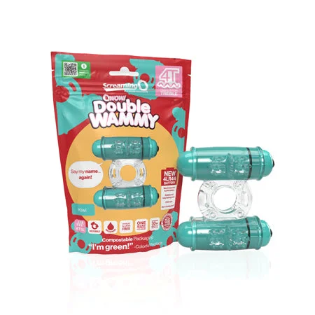 Cordless stimulation toy-Screaming O 4T Double Wammy Kiwi