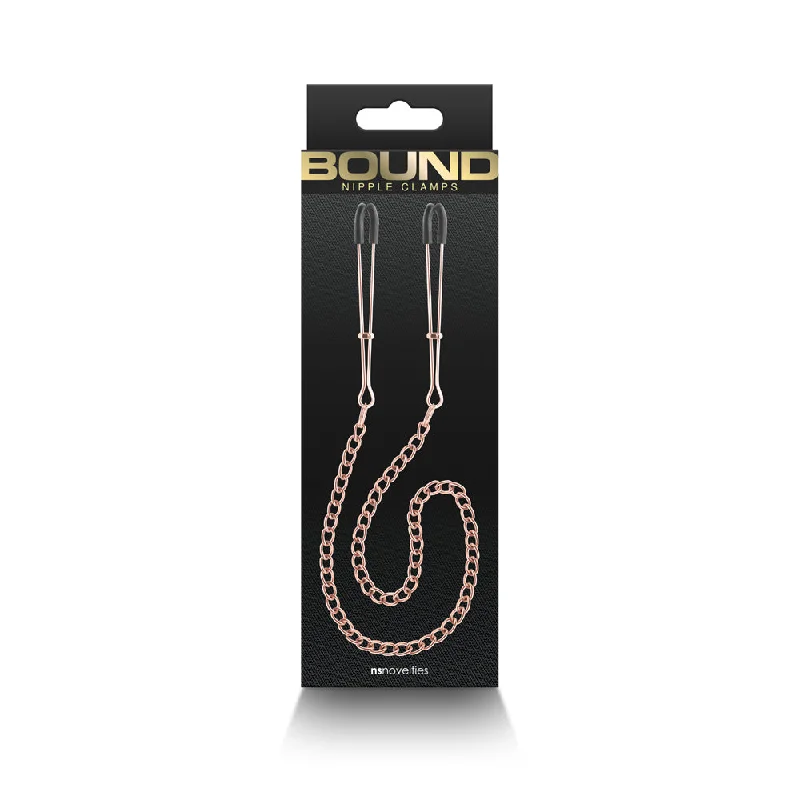 Innovative pleasure sleeve-Bound Nipple Clamps DC3 Rose Gold