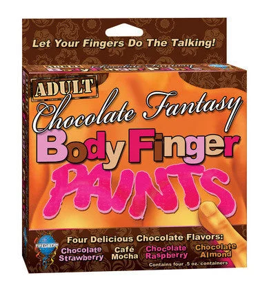 vibrating silicone dildo for couples accessories-lubricant for tackle boxes-Chocolate Fantasy Body Finger Paint