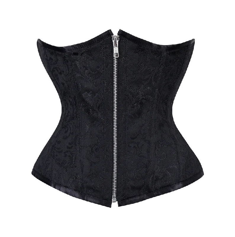 corset with velvet edging-Jones Custom Made Corset