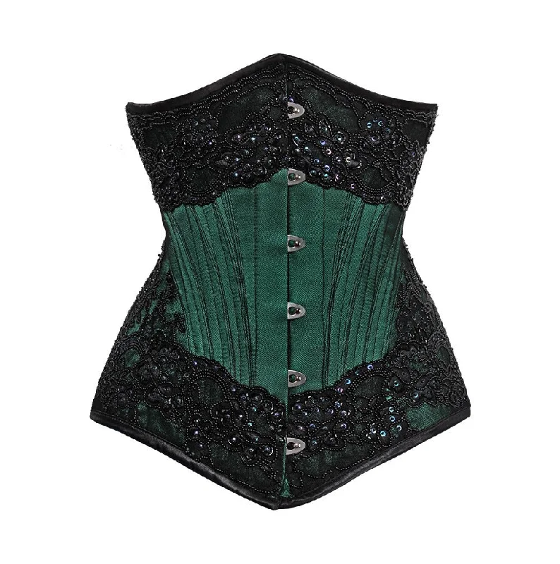 corset with side embroidery-Nellie Custom Made Corset