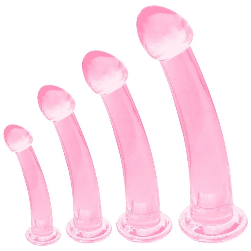 Elastic dildo-Pink Soft Jelly Dildo Set