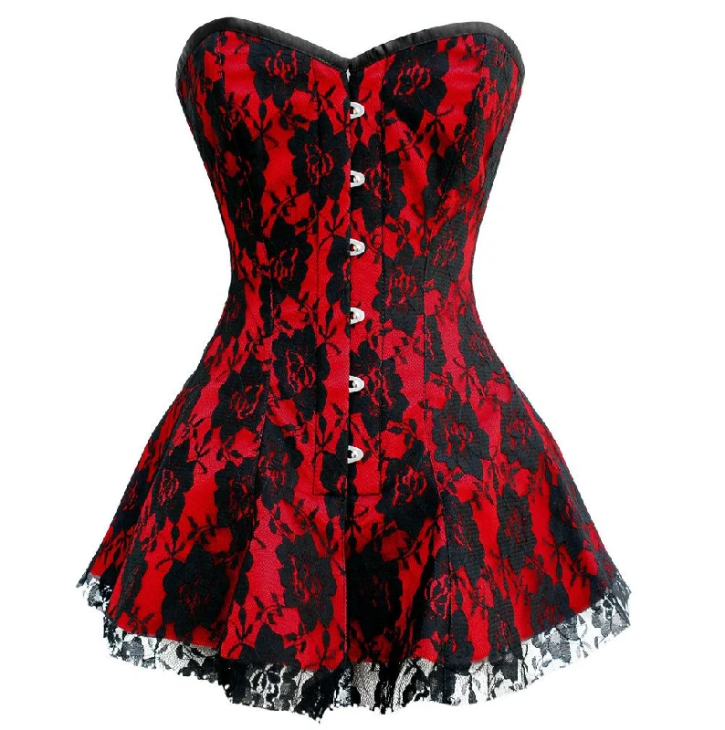 corset with metallic stitching-Nyah Custom Made Corset Dress