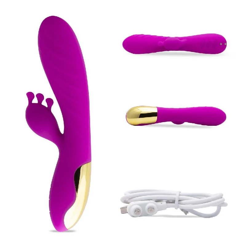 Cerulean dildo-Neojoy Vibrating Dildo Clit Toucher Silicone Rabbit  Magnetic Rechargeable 10-Speed Functions - Purple