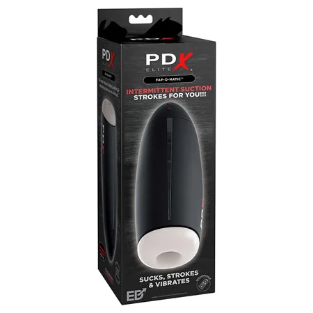 Realistic stimulation device-PDX Elite Fap-O-Matic Rechargeable Vibrating Suction Stroker