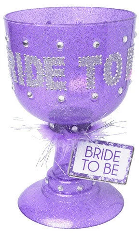 vibrating cock sleeve with remote and adjustment features accessories-lubricant for poultry waterers-Bride To Be Pimp Cup -  Purple